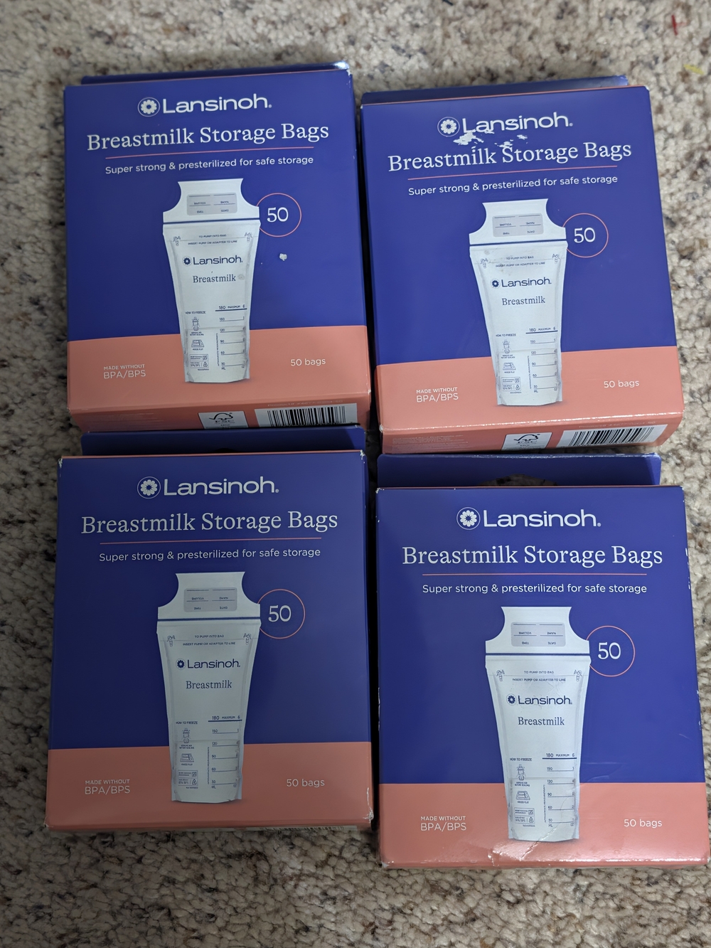Lansinoh Breastmilk Storage Bags - Boxes (4 Pack)